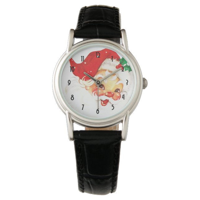Reloj De Pulsera Navidades del Viejo Santa Claus Retro Jolly (Anverso)