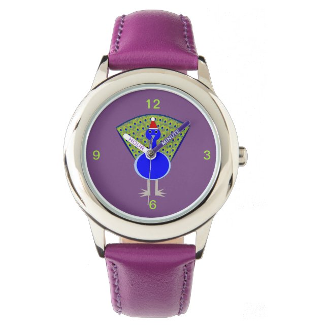 Reloj De Pulsera Navidades divertidos Peacock (Anverso)