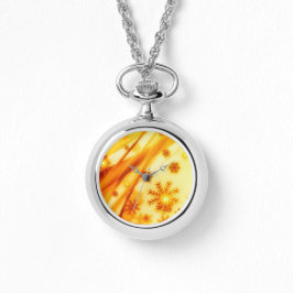 Reloj De Pulsera Navidades dorados copos de nieve