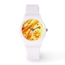 Reloj De Pulsera Navidades dorados copos de nieve