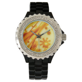 Reloj De Pulsera Navidades dorados copos de nieve