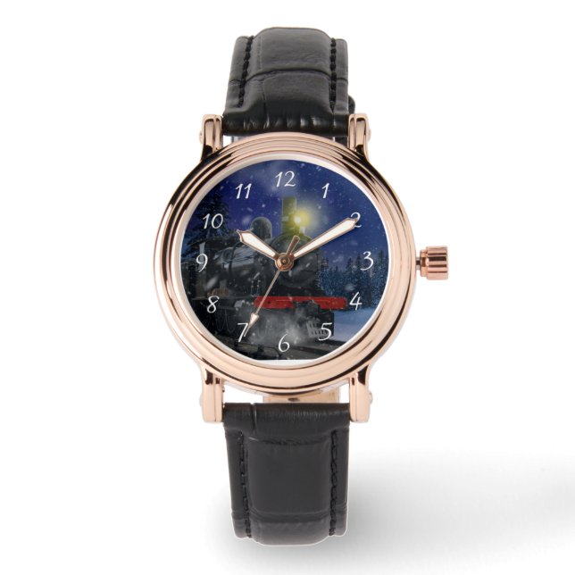 Reloj De Pulsera Navidades entrenan en la nieve (Anverso)