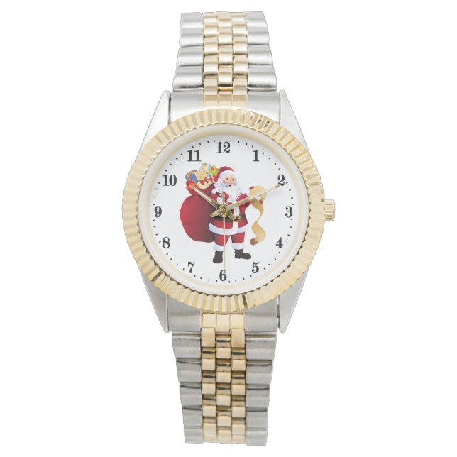 Reloj De Pulsera Navidades festivos Santa Holiday (Anverso)