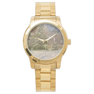 Reloj De Pulsera Navidades forestales, por Gary Poling