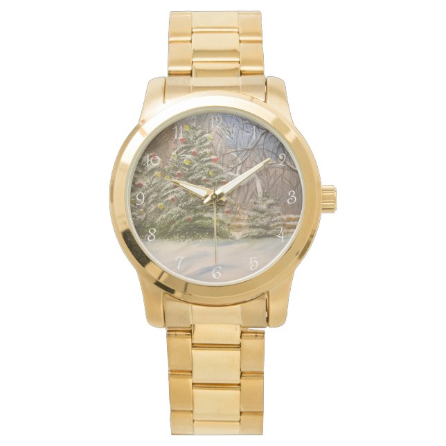 Reloj De Pulsera Navidades forestales, por Gary Poling (Anverso)