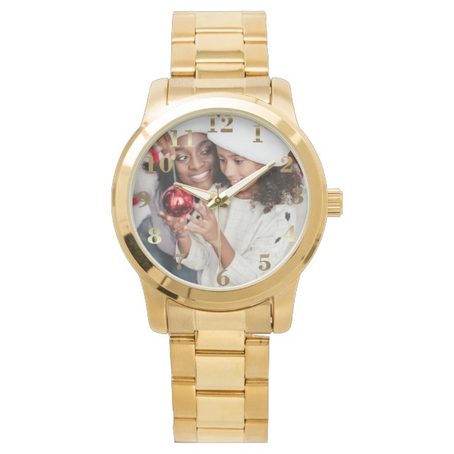 Reloj De Pulsera Navidades fotográficos personalizados Vigilancia d (Anverso)
