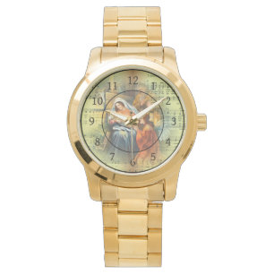 Reloj De Pulsera Navidades Hoja de Música ~ La Sagrada Familia ~ Án