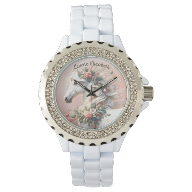 Reloj De Pulsera Navidades mágicos caballo de Año Nuevo (Anverso)