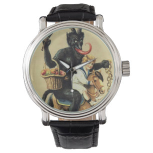 Reloj De Pulsera Navidades navideños de Krampus Rocking Horse Demon