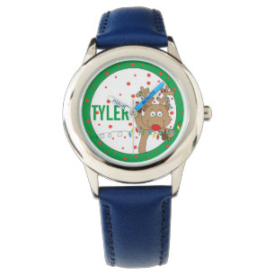 Reloj De Pulsera Navidades observan caña de caña de renos