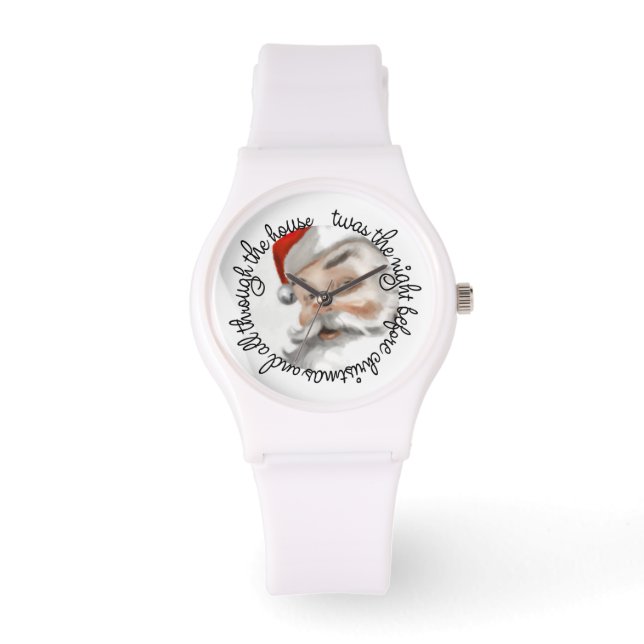 Reloj De Pulsera Navidades observan con Santa Claus (Anverso)