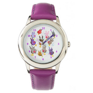 Reloj De Pulsera Navidades observan juguetes coloridos de regalo