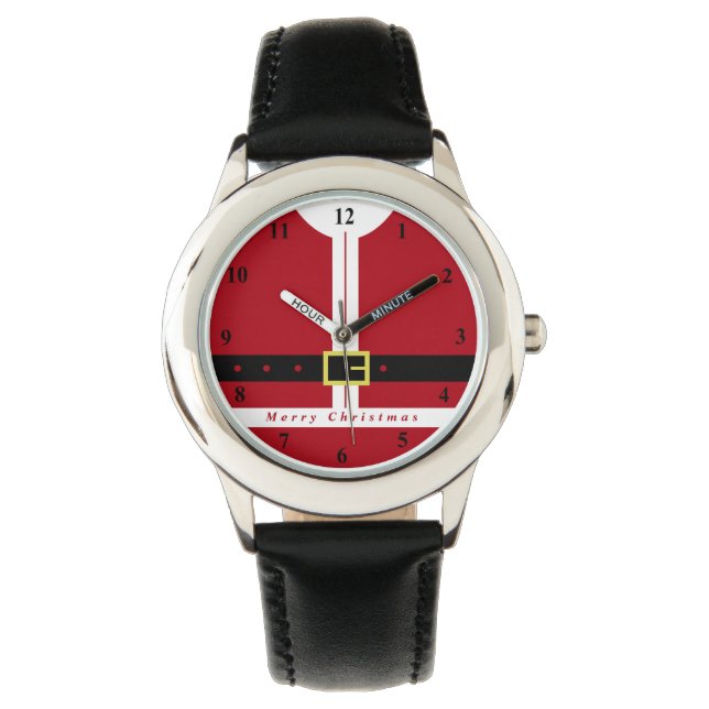 Reloj De Pulsera Navidades observan regalo Funny Santa Claus Design (Anverso)