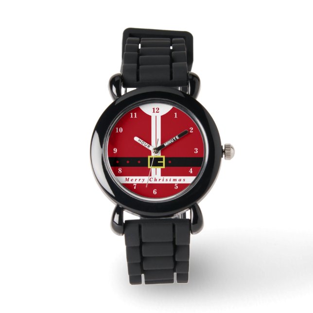 Reloj De Pulsera Navidades observan regalo Funny Santa Claus Design (Anverso)
