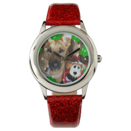Reloj De Pulsera Navidades Pastor alemán y reno de juguetes