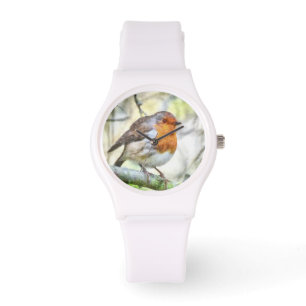 Reloj De Pulsera Navidades Robin Redmama Winter Watercolor