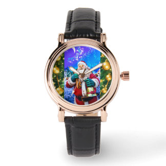 Reloj De Pulsera Navidades rojos Santa Claus en Winter eWatch