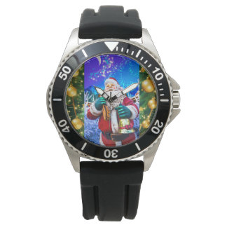 Reloj De Pulsera Navidades rojos Santa Claus en Winter eWatch