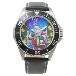 Reloj De Pulsera Navidades rojos Santa Claus en Winter eWatch
