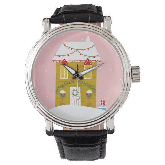 Reloj De Pulsera Navidades rosados Fiesta niños vacaciones de cumpl (Anverso)