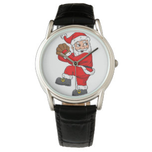 Reloj De Pulsera Navidades Santa Claus Chicas de beisbol Catcher Bo