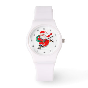 Reloj De Pulsera Navidades vigilan con Santa Claus