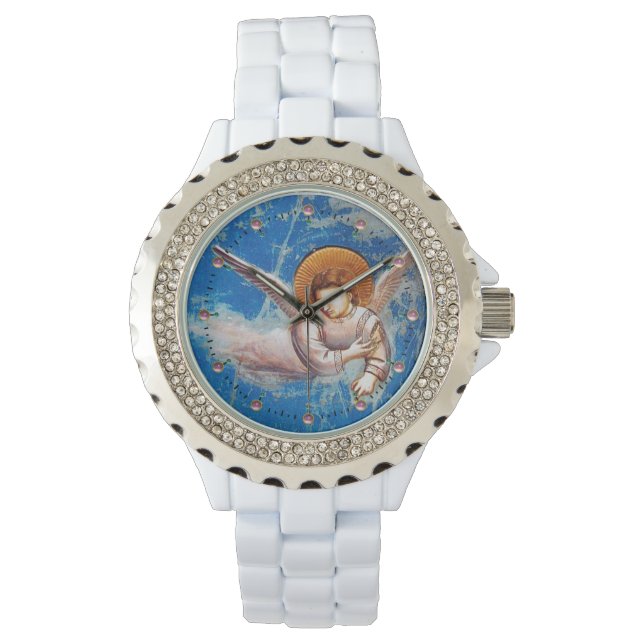 RELOJ DE PULSERA NAVIDADES VOLADORES ANGEL EN CIELO AZUL (Anverso)
