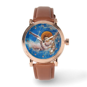 RELOJ DE PULSERA NAVIDADES VOLADORES ANGEL EN CIELO AZUL