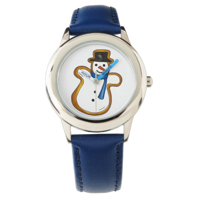 Reloj De Pulsera Navidades Winter Snow Snowman Sugar Cookie Watch (Anverso)