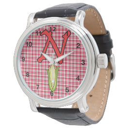 Reloj De Pulsera Nebraska Ladies Black Leather Watch