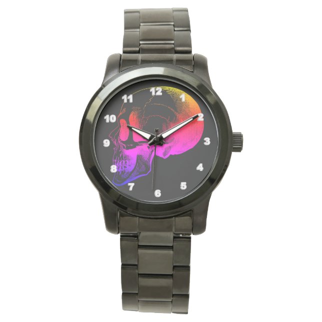 Reloj de pulsera negra sobredimensionada Personali (Anverso)