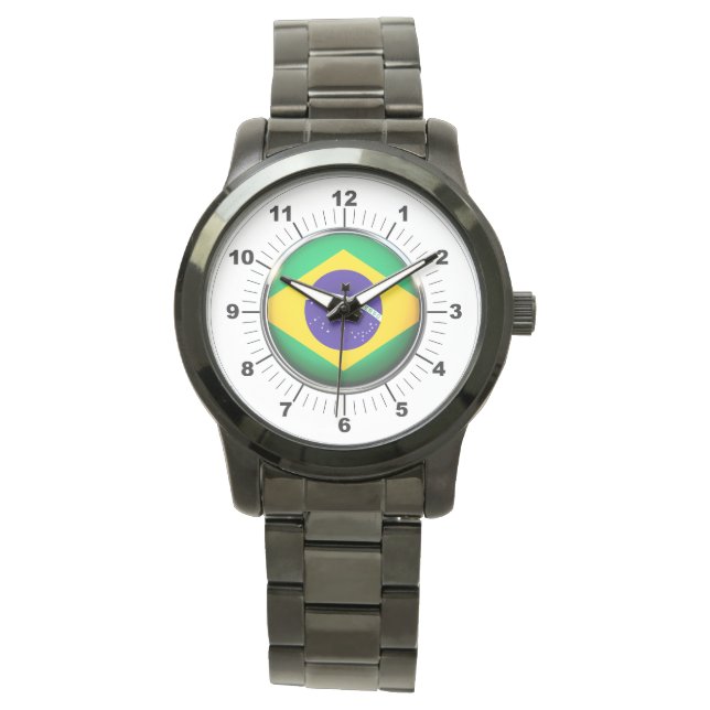 Reloj de pulsera negra sobredimensionado con bande (Anverso)