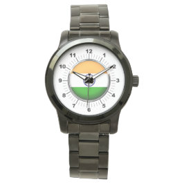 Reloj de pulsera negra sobredimensionado de la ban