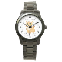 Reloj de pulsera negro de felpa sobredimensionado 