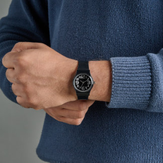 reloj de pulsera negro moderno