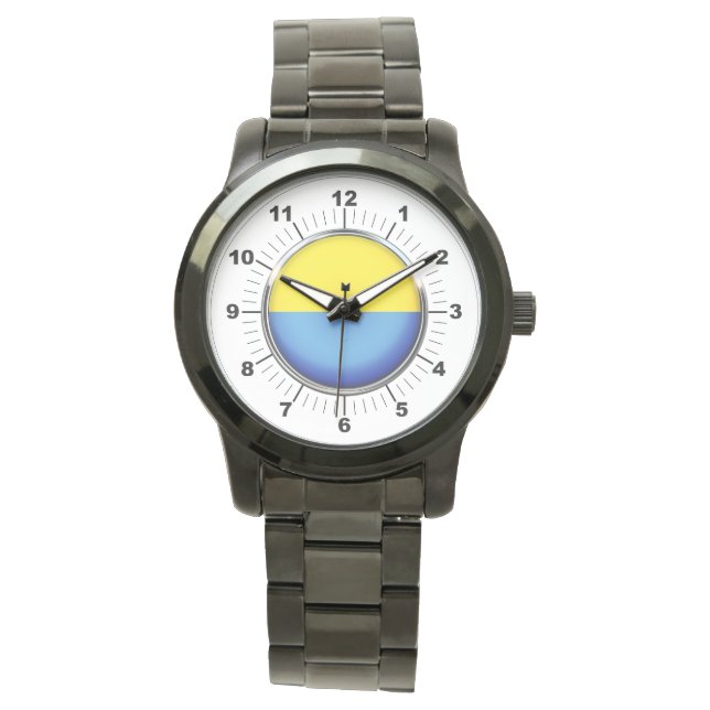Reloj de pulsera negro oversized para hombres con  (Anverso)