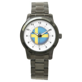 Reloj de pulsera negro sobredimensionado de la ban