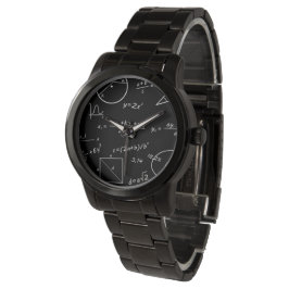 Reloj de pulsera negro sobredimensionado de pizarr