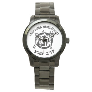 Reloj de pulsera negro unisex -Krav Maga