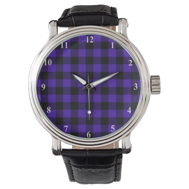 Reloj De Pulsera Negro y azul de plástico verificado (Anverso)