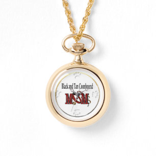 Reloj De Pulsera Negro y Tan Coonhound Dog MOM