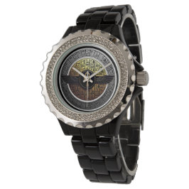 Reloj De Pulsera NeoAnkh Sacred Winged Ankh & Hieroglyphs Disk
