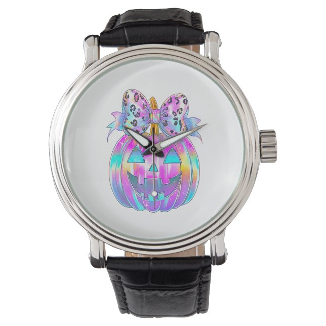 Reloj De Pulsera Neon Coquette Halloween (Anverso)