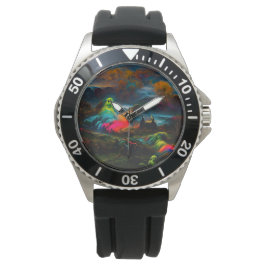 Reloj De Pulsera Neon Ghosts en un entorno de fantasía