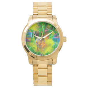 Reloj De Pulsera Neon Glow Dandelions en Dream Garden