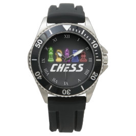 Reloj De Pulsera Neon Lights Chess Pieces Chess King