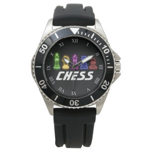 Reloj De Pulsera Neon Lights Chess Pieces Chess King
