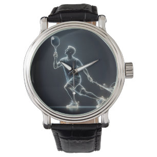 Reloj De Pulsera Neon Pickleball Player