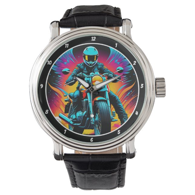 Reloj De Pulsera Neon Ride, Biker Watch Face (Anverso)