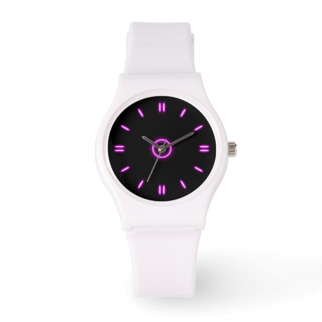Reloj De Pulsera Neón rosa (Anverso)